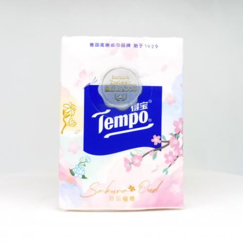 得宝|Tempo香氛款·2系列好运檀樱手帕纸巾第2款正面图-纸巾博物馆