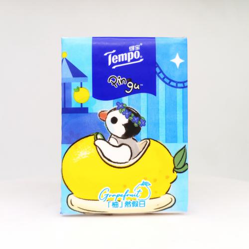 得宝|TempoPingu系列「柚」然假日手帕纸巾第2款反面图-纸巾博物馆